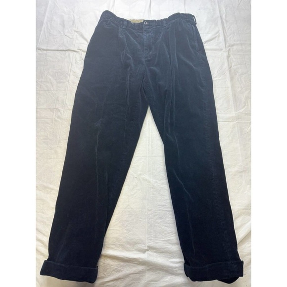 Polo Ralph Lauren Pants Mens 38‎ X 32 Blue Corduroy Ribbed Retro Casual